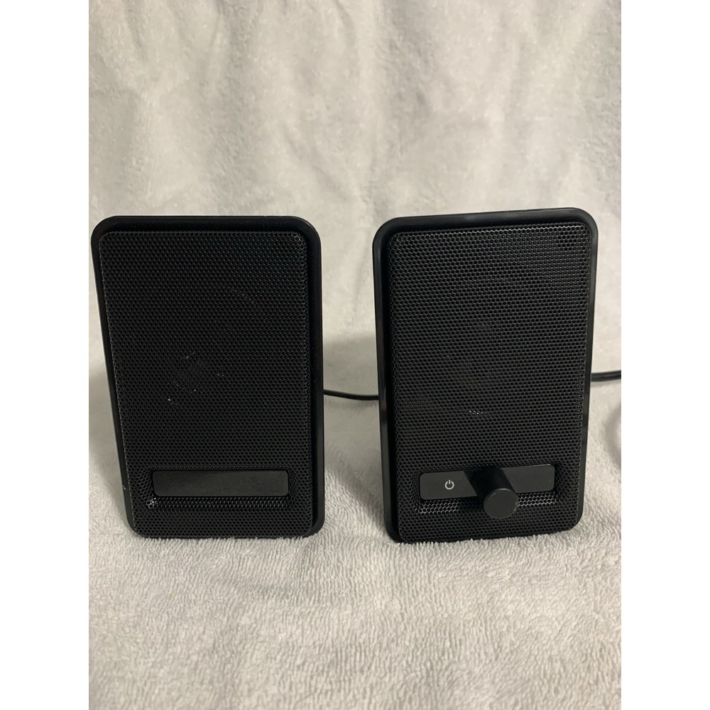 Amazon Basics A100 Multimedia Computer Speakers USB Powered Plug & Play Black